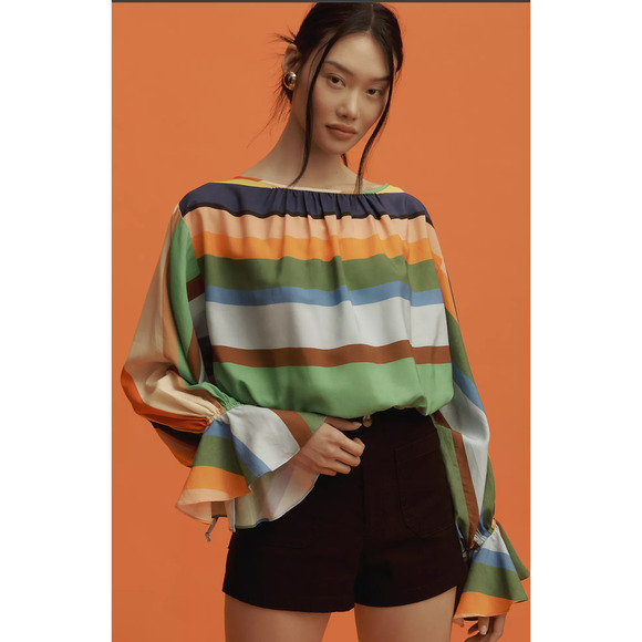NWT Hope for Flowers Bell-Sleeve Blouse - XS - Picture 1 of 5